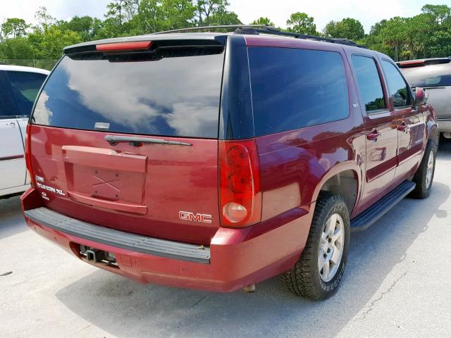 1GKFK16397J191020 - 2007 GMC YUKON XL K BURGUNDY photo 4