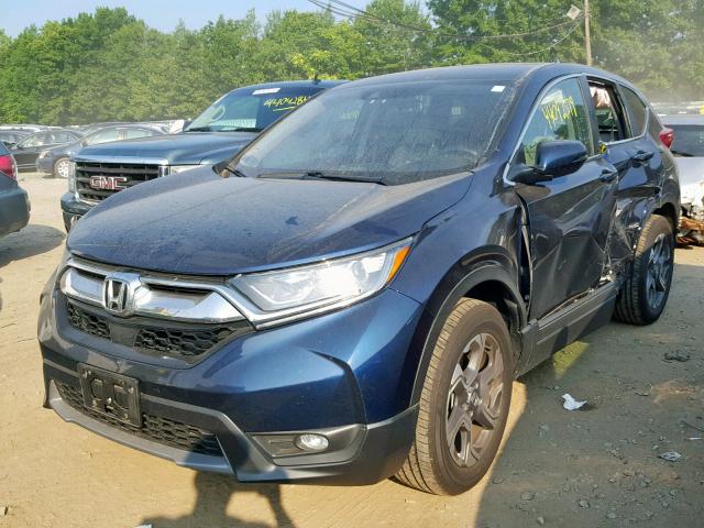 7FARW2H84JE005981 - 2018 HONDA CR-V EXL BLUE photo 2