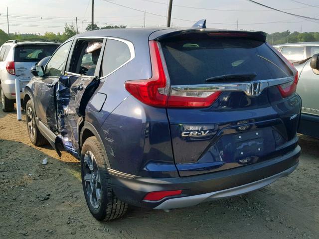 7FARW2H84JE005981 - 2018 HONDA CR-V EXL BLUE photo 3