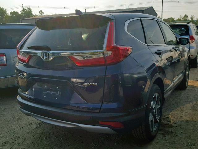 7FARW2H84JE005981 - 2018 HONDA CR-V EXL BLUE photo 4