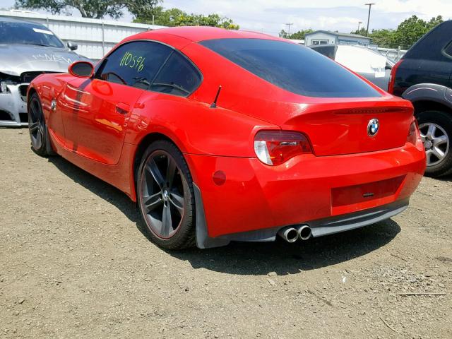 4USDU53517LF77927 - 2007 BMW Z4 3.0SI RED photo 3