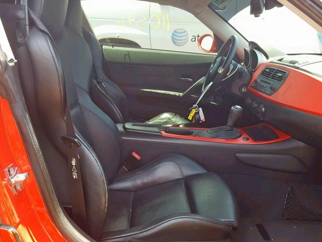 4USDU53517LF77927 - 2007 BMW Z4 3.0SI RED photo 5