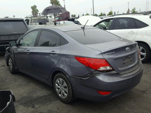 KMHCT4AE8HU245358 - 2017 HYUNDAI ACCENT SE GRAY photo 3