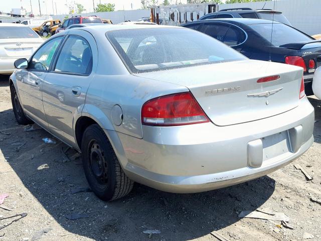 1C3EL46XX4N394094 - 2004 CHRYSLER SEBRING LX SILVER photo 3