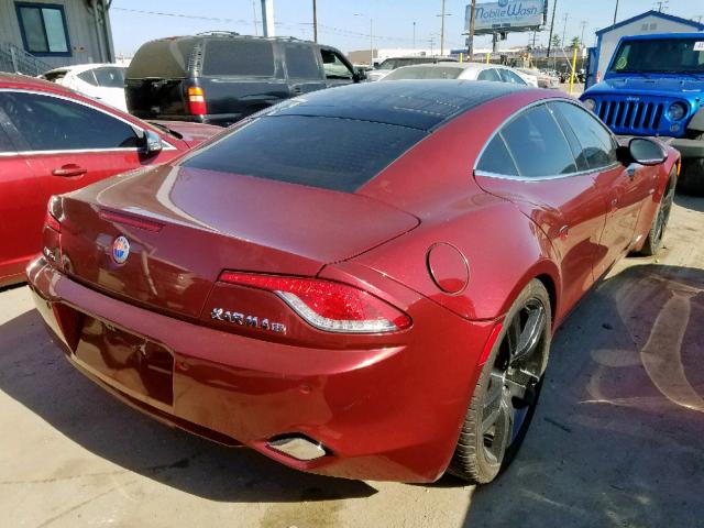 YH4K14AA4CA001502 - 2012 FISKER AUTOMOTIVE KARMA SPOR BURGUNDY photo 4