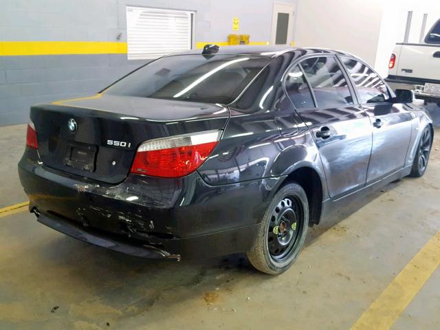 WBANB53587CP04165 - 2007 BMW 550 I BLACK photo 4