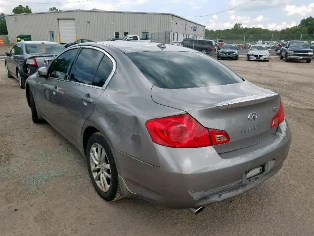 JNKCV61F99M354723 - 2009 INFINITI G37 GRAY photo 3