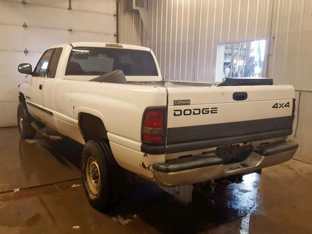 1B7KF23Z31J250907 - 2001 DODGE RAM 2500 WHITE photo 3