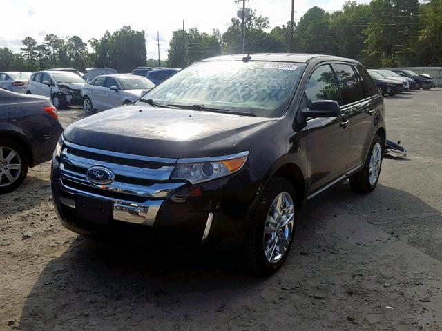 2FMDK3JC9EBA08797 - 2014 FORD EDGE SEL BROWN photo 2