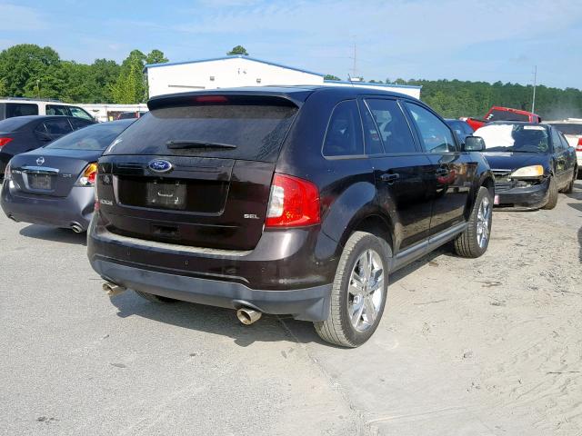 2FMDK3JC9EBA08797 - 2014 FORD EDGE SEL BROWN photo 4