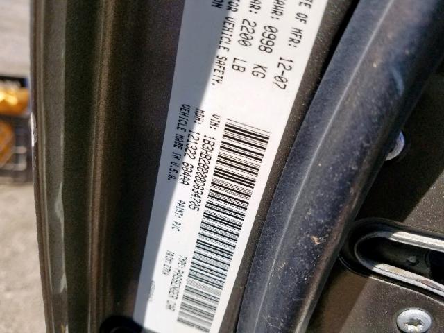 1B3HB28B08D634705 - 2008 DODGE CALIBER GOLD photo 10