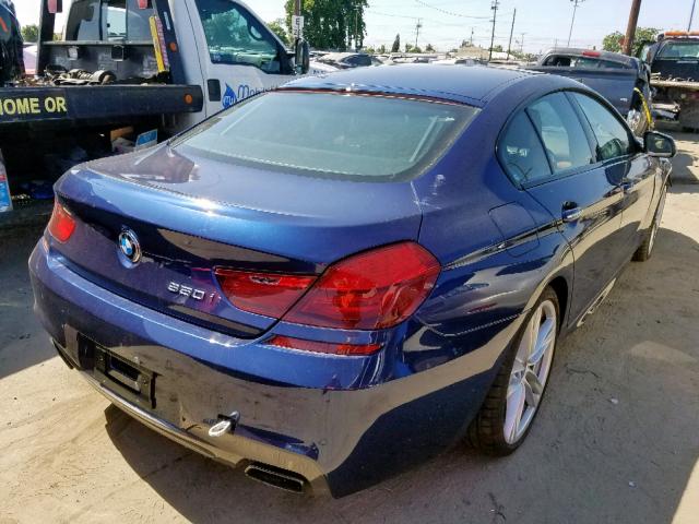 WBA6D4C32HD981347 - 2017 BMW 650 I BLUE photo 4