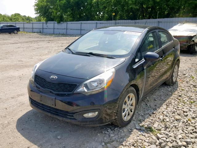 KNADM4A31D6237232 - 2013 KIA RIO LX BLACK photo 2