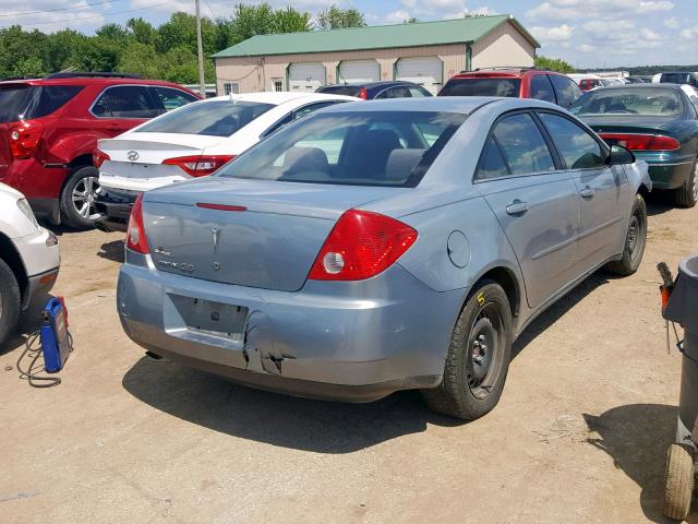 1G2ZF58B674217729 - 2007 PONTIAC G6 VALUE L BLUE photo 4