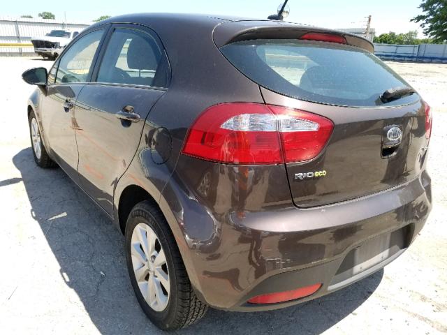 KNADN5A38D6127989 - 2013 KIA RIO EX BROWN photo 3