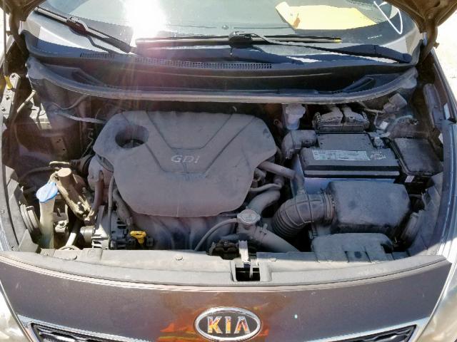 KNADN5A38D6127989 - 2013 KIA RIO EX BROWN photo 7