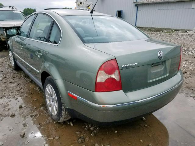 WVWPD63B13P297584 - 2003 VOLKSWAGEN PASSAT GLS GREEN photo 3