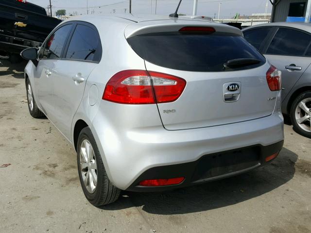 KNADN5A35E6387249 - 2014 KIA RIO EX SILVER photo 3