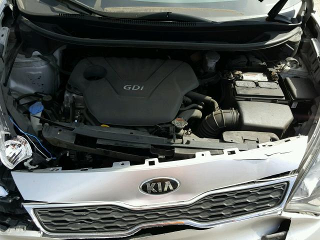 KNADN5A35E6387249 - 2014 KIA RIO EX SILVER photo 7