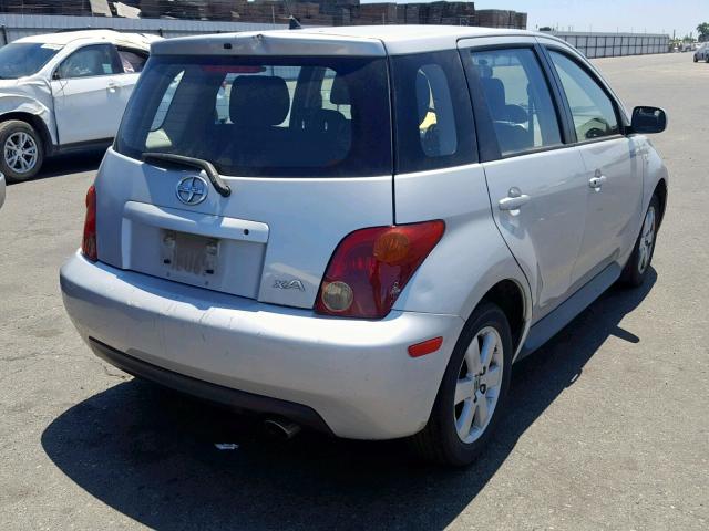 JTKKT624740044837 - 2004 TOYOTA SCION XA SILVER photo 4