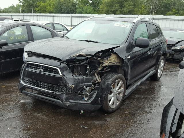 4A4AP3AU1DE010606 - 2013 MITSUBISHI OUTLANDER BLACK photo 2