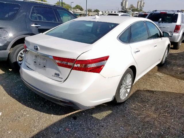 4T1BD1EB8DU017149 - 2013 TOYOTA AVALON HYB WHITE photo 4