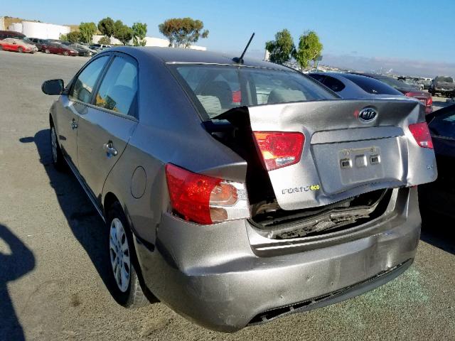 KNAFU4A25C5487240 - 2012 KIA FORTE EX SILVER photo 3