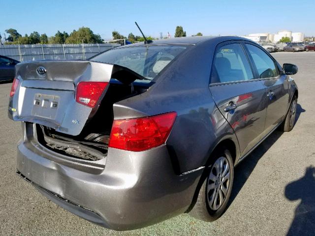 KNAFU4A25C5487240 - 2012 KIA FORTE EX SILVER photo 4