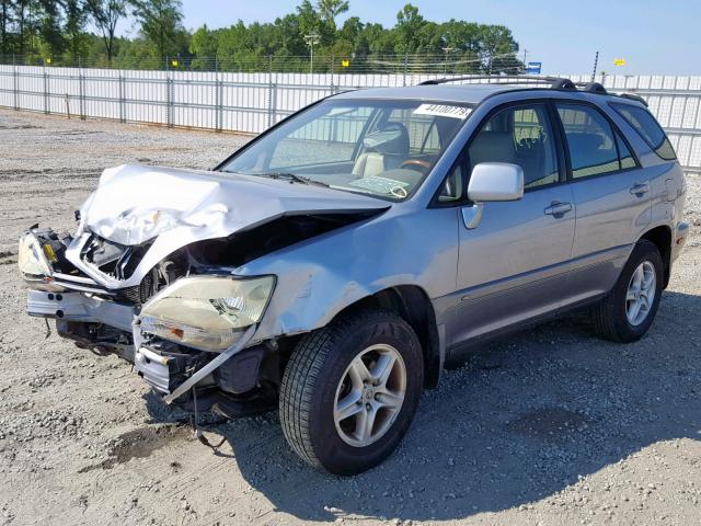 JTJHF10U020291304 - 2002 LEXUS RX 300 SILVER photo 2