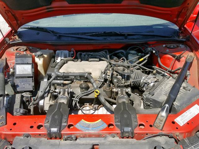 2G1WF52E449206540 - 2004 CHEVROLET IMPALA RED photo 7