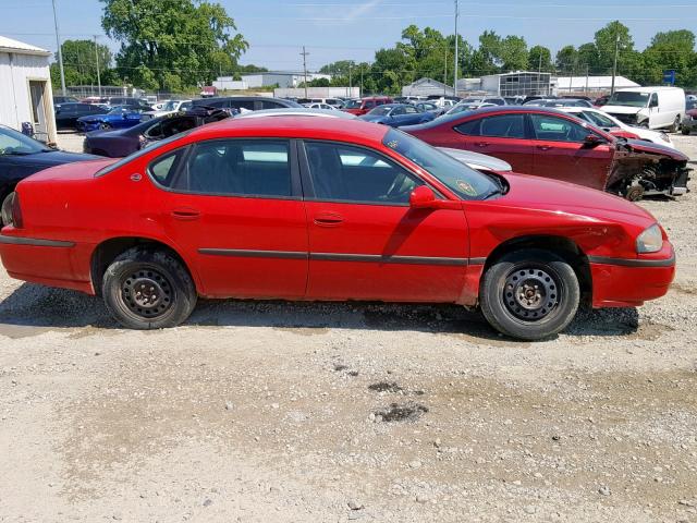 2G1WF52E449206540 - 2004 CHEVROLET IMPALA RED photo 9