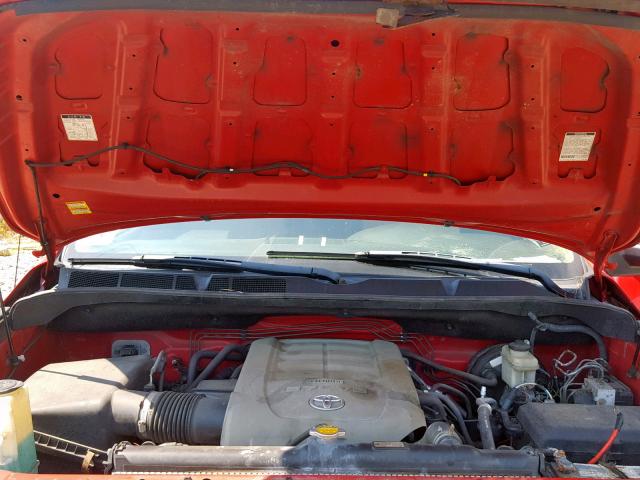 5TBDV54167S483979 - 2007 TOYOTA TUNDRA CRE RED photo 7