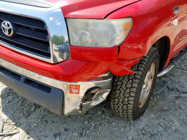 5TBDV54167S483979 - 2007 TOYOTA TUNDRA CRE RED photo 9