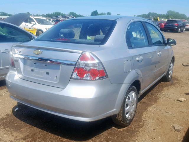 KL1TD5DE2BB234966 - 2011 CHEVROLET AVEO LS SILVER photo 4