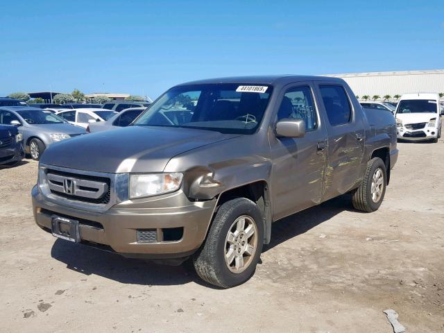 5FPYK16469B108125 - 2009 HONDA RIDGELINE BROWN photo 2