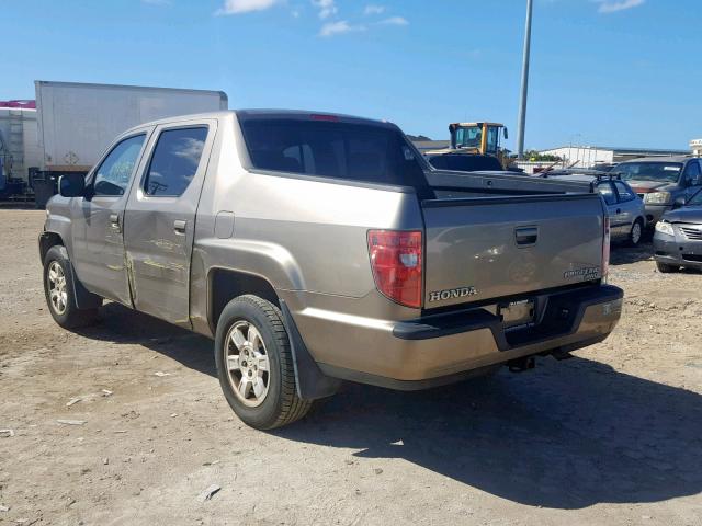 5FPYK16469B108125 - 2009 HONDA RIDGELINE BROWN photo 3