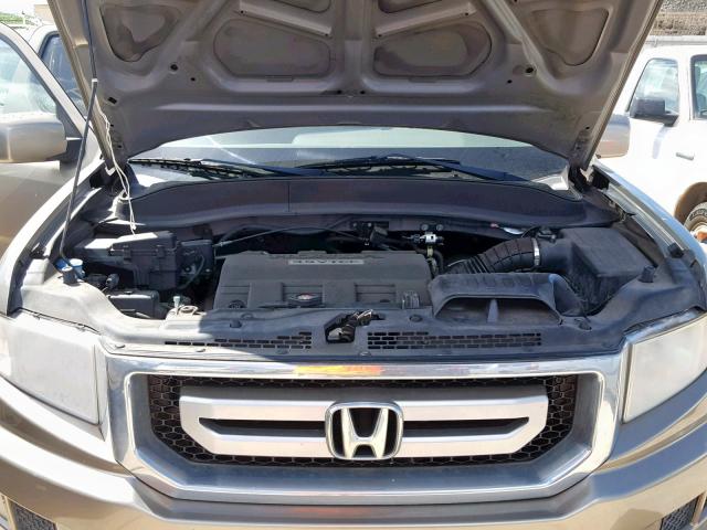 5FPYK16469B108125 - 2009 HONDA RIDGELINE BROWN photo 7