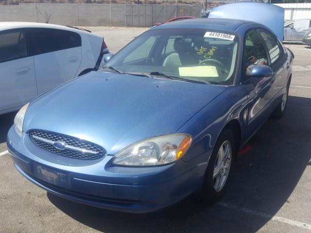 1FAFP56S52A126837 - 2002 FORD TAURUS SEL BLUE photo 2