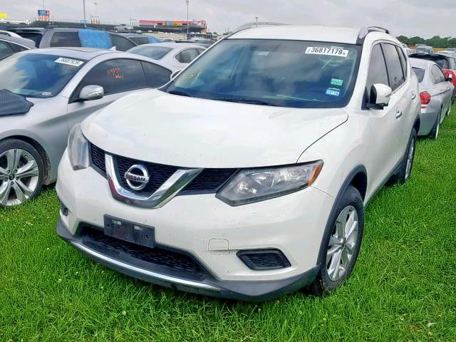 5N1AT2MTXFC919387 - 2015 NISSAN ROGUE S WHITE photo 2