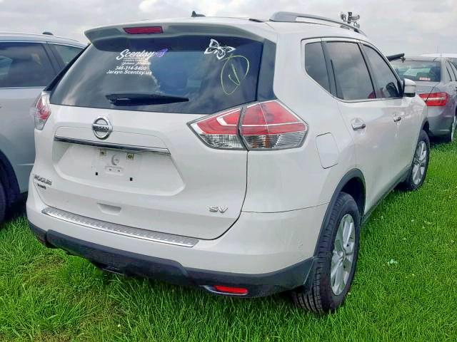 5N1AT2MTXFC919387 - 2015 NISSAN ROGUE S WHITE photo 4