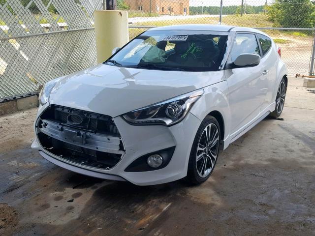 KMHTC6AEXGU266934 - 2016 HYUNDAI VELOSTER T WHITE photo 2