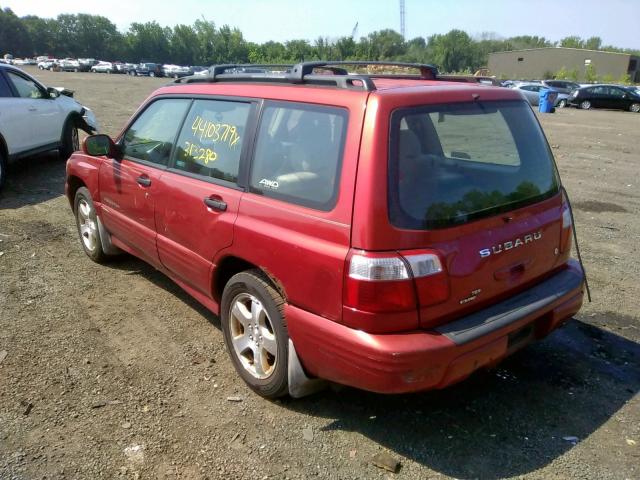 JF1SF65601H754497 - 2001 SUBARU FORESTER S RED photo 3