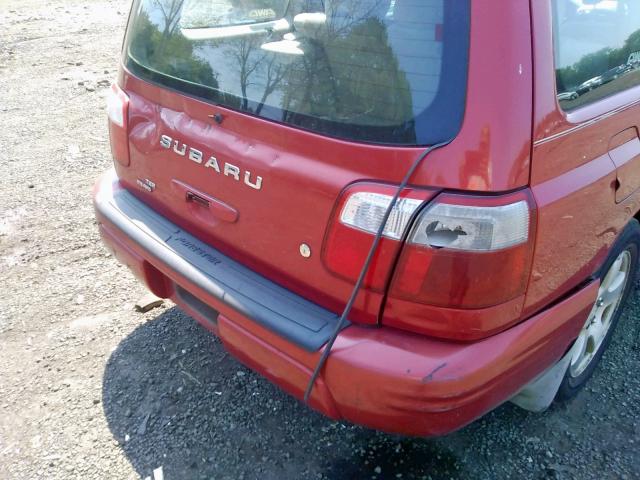 JF1SF65601H754497 - 2001 SUBARU FORESTER S RED photo 9