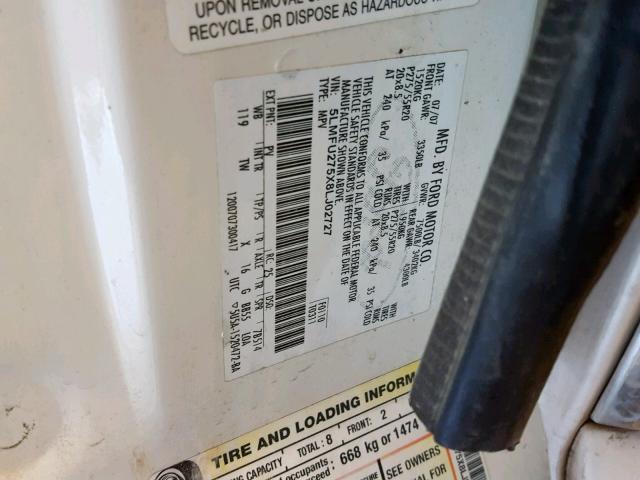 5LMFU275X8LJ02727 - 2008 LINCOLN NAVIGATOR أبيض صورة 10