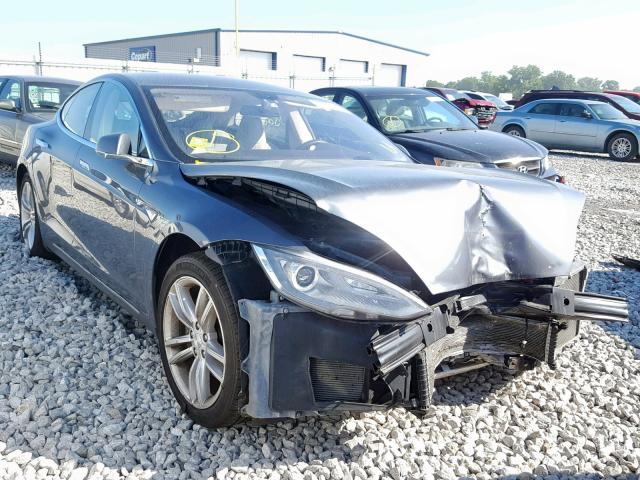 5YJSA1H17EFP39397 - 2014 TESLA MODEL S GRAY photo 1