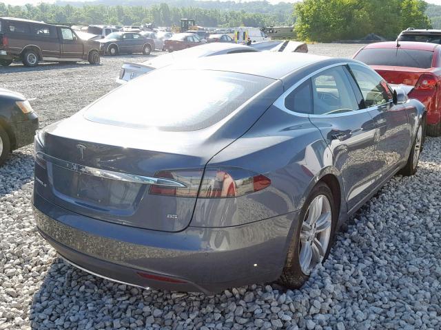 5YJSA1H17EFP39397 - 2014 TESLA MODEL S GRAY photo 4