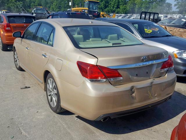 4T1BK3DB8BU432990 - 2011 TOYOTA AVALON BAS GOLD photo 3