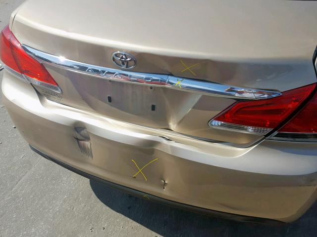 4T1BK3DB8BU432990 - 2011 TOYOTA AVALON BAS GOLD photo 9