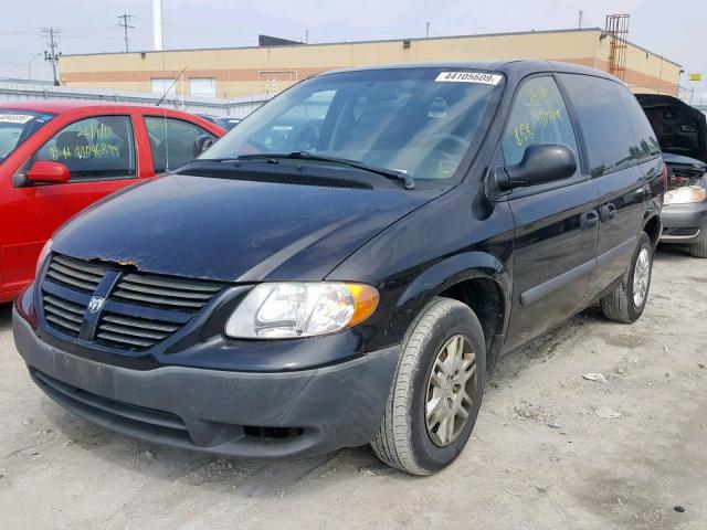 1D4GP25E87B241137 - 2007 DODGE CARAVAN SE BLACK photo 2