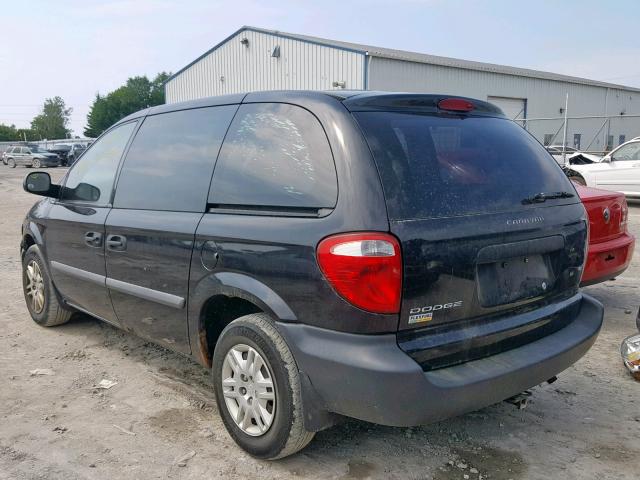 1D4GP25E87B241137 - 2007 DODGE CARAVAN SE BLACK photo 3